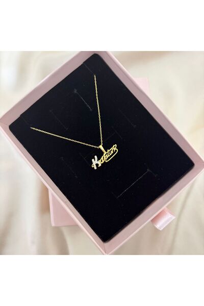 Lovera Jewellery 925 Ayar Gümüş 14K Gold Renk Mustafa Kemal Atatürk Kolye