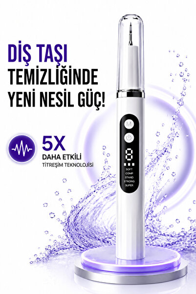 RAYLAX Diş EtiTemizleme 500mAh Bataryalı, 5X Temizleme Modlu Ultrasonik Akıll...