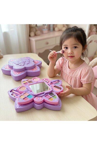 Generic 1 Set Washable Non Toxic Makeup Kit Princess Girls Birthday Rotating ...