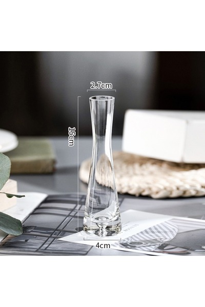 Choice5 Style A-S Creative European Style Transparent Glass Slanted Mouth Art...