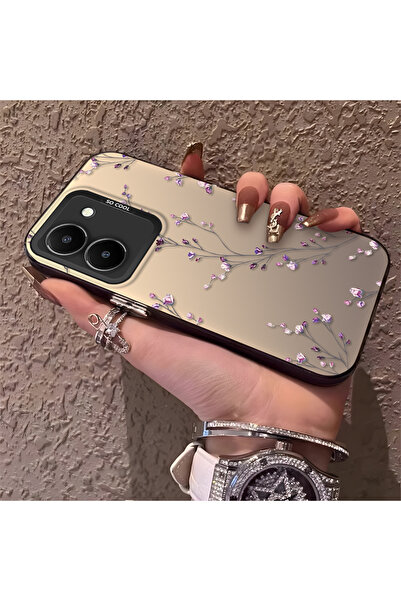 CHICASELUX Vivo Y36 4G/5G Uyumlu İnce Dal Çiçek Kılıf, Aşınmaya Dayanıklı Min...