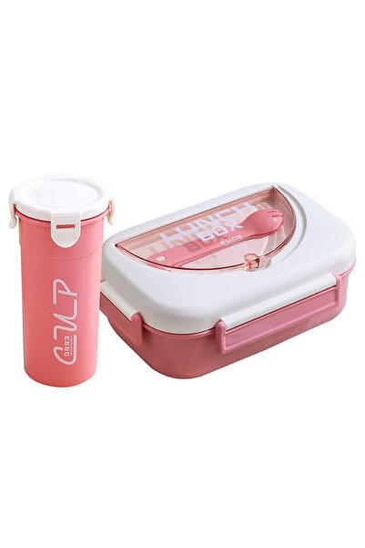 GGEROU Bento Box with Water Bottle, PP Lunch Box with 4 Compartments and Uten...