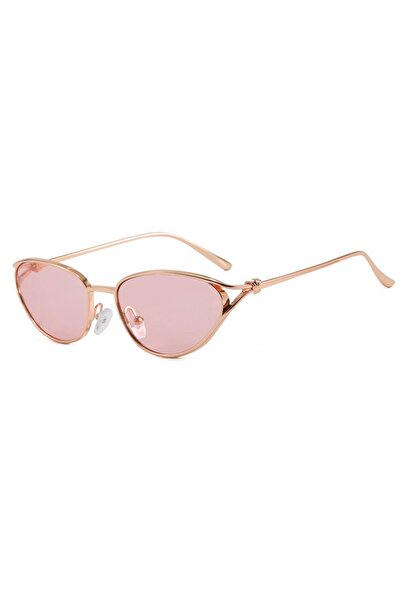 Choice5 Pink 1Pc Women's Sunglasses, New Style, Oval Small Frame, Metal Cat-E...