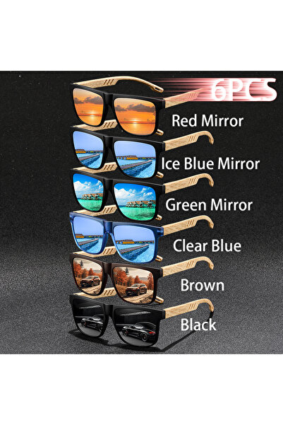 Choice1 6PCSF70(EveryColor) 6PCS Fashion Classic Square Sunglasses Men Women ...