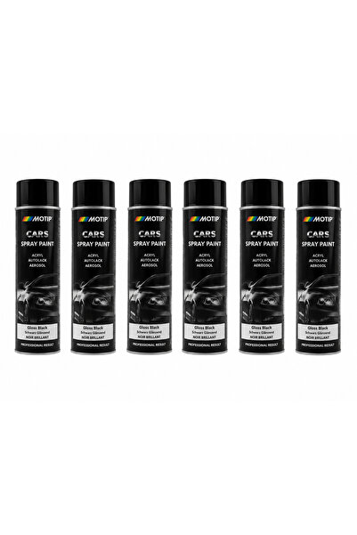 Motip Set 6 Bucăți Vopsea Spray Dupli Color Negru Lucios 600 ml – Finisaj Pro...