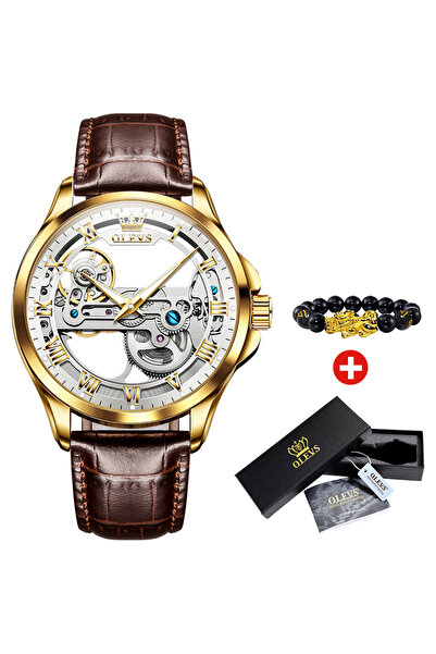 Choice Gold White OLEVS Men's Watches Automatic Mechanical Watches Waterproof...