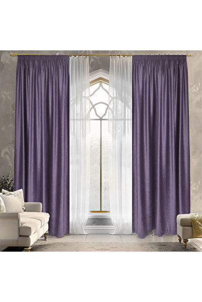 ArasyaHome Draperie de Catifea Semi-Opaca 70% Lila