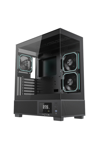 FAZEON F15 750W 80+ Bronze Tempered Glass Mesh 3x120mm LCD Ekranli ARGB Fanli...