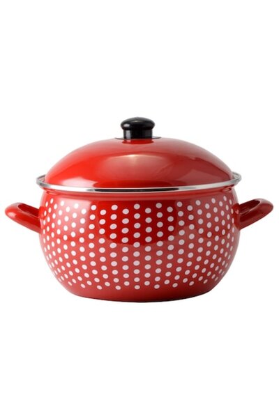 Perfect Home Castron emailat, cu capac, 20x14cm, 3.8L