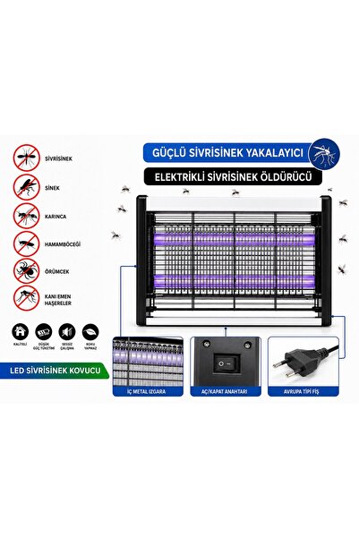 ATLT ATLANTİS GECE LAMBASI SİVRİSİNEK SİNEK ÖLDÜRÜCÜ 2X10=20W ELEKTİRİKLİ 2 A...