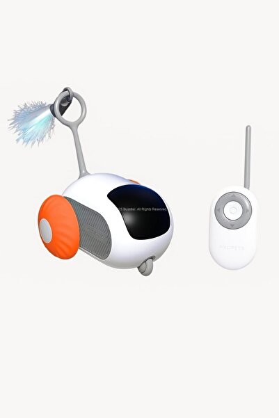Busstier Remote Control Cat Toy: 2-Mode Moving Mini Car, Feather Attachment, ...