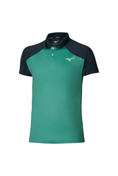 MIZUNO تي شيرت ستارغيزر للرجال باللون الأخضر / الأزرق الداكن