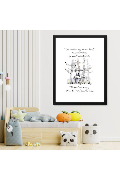 The Boy The Mole The Fox and The Horse Posteri – Dekoratif Çerçeveli Motivasyon Tablosu