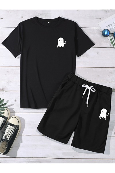 ZEMLİYA Sara Unisex Oversize Shorts Set Short Sleeve T-Shirt Comfortable Fit ...