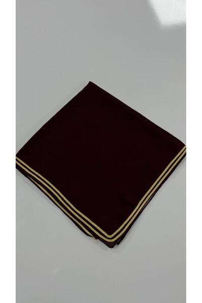 LORENDA Medina Silk Scarf with Gold Stripes Writing