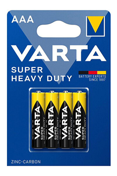 Varta μπαταρίες Zinc Carbon Super Heavy Duty, AAA/R03, 1.5V, 4τμχ