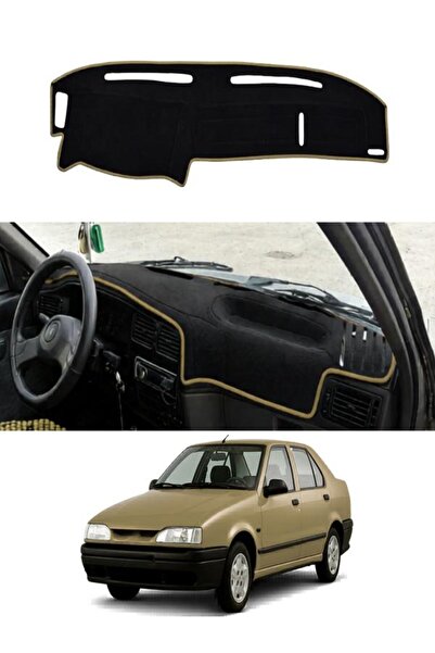 e-biz Renault 19 (1988-1996) Uyumlu Torpido Koruma Örtüsü Oto Kılıfı Siyah - Bej