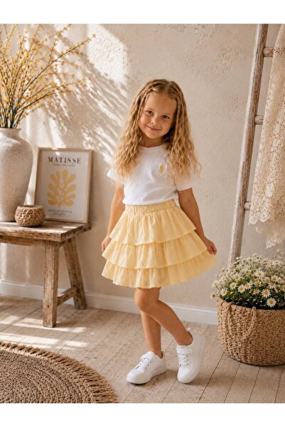 erayalpkids Cotton Tshirt Muslin Fabric Skirt