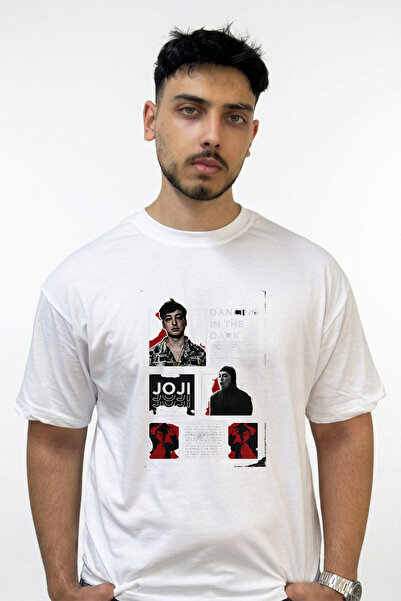 Anetos Joji Design Printed Oversize White T-Shirt