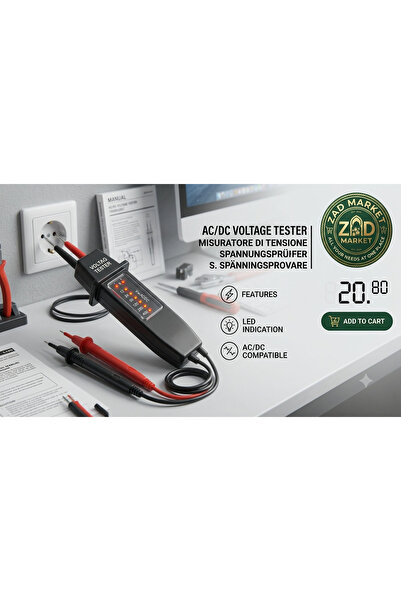 Nonbranded Ac/Dc Voltage Tester - Precision Current Detector Tool with Indica...