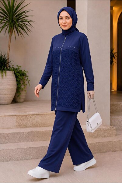 Alvina Fi̇le Detailled Pants Suit 20977