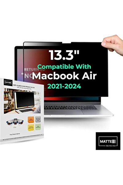 MATTE PROTECTED شاشة حماية من الوهج M-7041 PRO سوداء اللون لأجهزة ماك بوك اير...
