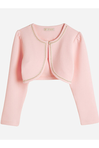 Victor and Jane By Styli Girls Stitch Detail Crop Cardigan