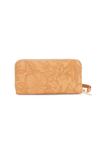 Globus By Styli Khaki Floral Printed Wallet with Zip Coin Pocket