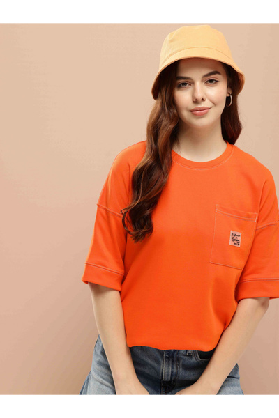 Difference of Opinion By Styli Women Oversized Dropped Sleeve T-Shirt
