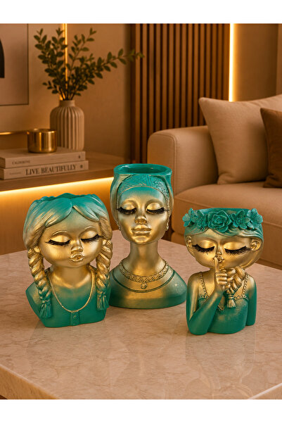 NO BRAND Vaze Decorative Elegante – Set 3 Piese