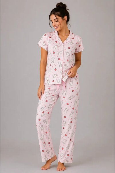 My Hanne Patterned Women's Pajama Set 9930