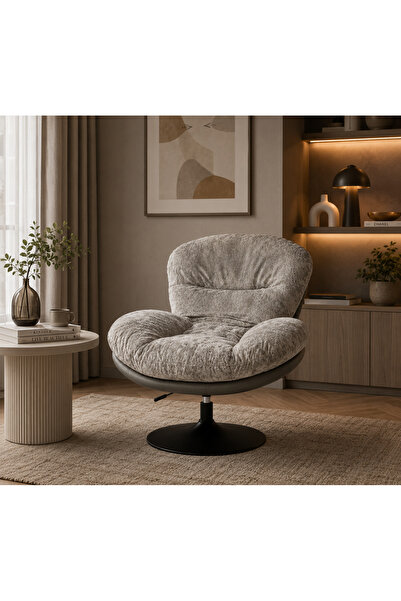 N.zone Modern Luxury Swivel Lounge Chair - Wide, Comfortable Seating with Sta...