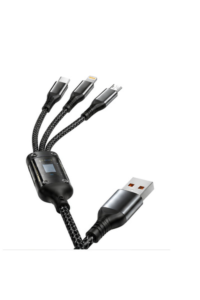 sodinos FAST CHARGING CABLE ( 3 in 1 ) Premium Quality for android,iphone,ipad,earphone