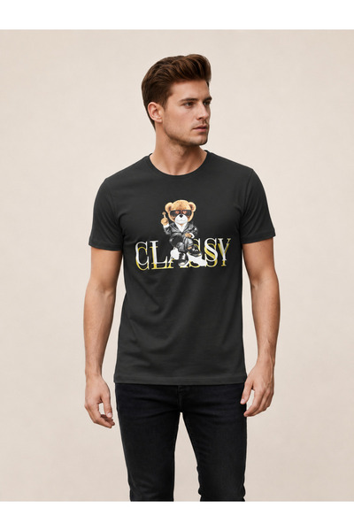 Vigoss Jeans تي شيرت رجالي كبير الحجم مطبوع من VIGOSS 62516-30010