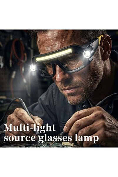 BlueFire LED Light Safety Glasses – USB Rechargeable, Hands-free for Night Running, Cycling, Warning Light