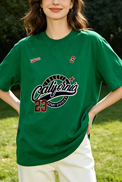 Fleck تي شيرت نسائي من California Athletics Sport Division 23 بطباعة جرافيك ك...