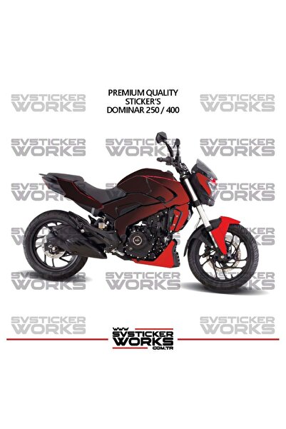 ARONA Bajaj Dominar 250-400 Compatible Fairing Sticker Dual Color Engine Fair...