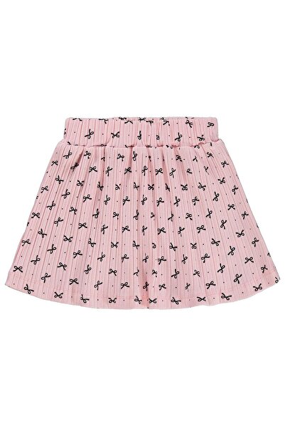 Civil Girls Bow Patterned Skirt for 2-5 Years Old - Pink