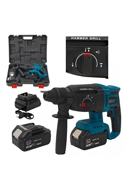 German Meister Ciocan rotopercutor fără fir 48V MAX, SDS-Plus, 3 funcții, Ø26 mm