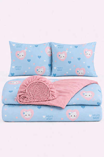 İQON Elastic Sheet Duvet Cover Set Double Size Outlt Hllo Tıkaz