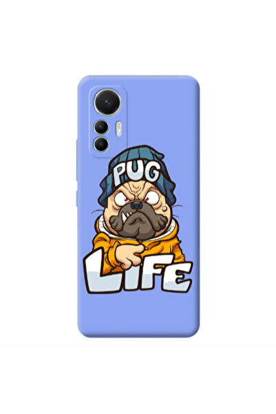 Other Xiaomi Mi 12 Lite Pug Life 2 Light Purple Colored Silicone TPU Θήκη