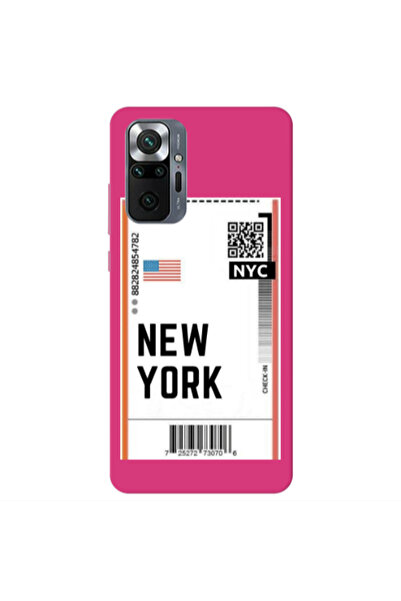Other Xiaomi Redmi Note 10 Pro 4G New York NYC Fuchsia Colored Silicone TPU Θήκη