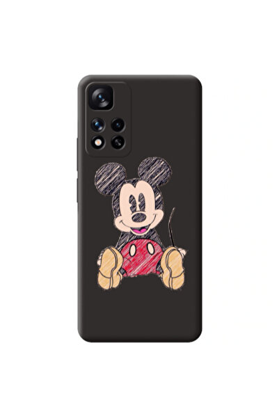 Other Xiaomi Redmi Note 11 Pro 5G Mickey mouse 2 Black Colored Silicone TPU Θήκη