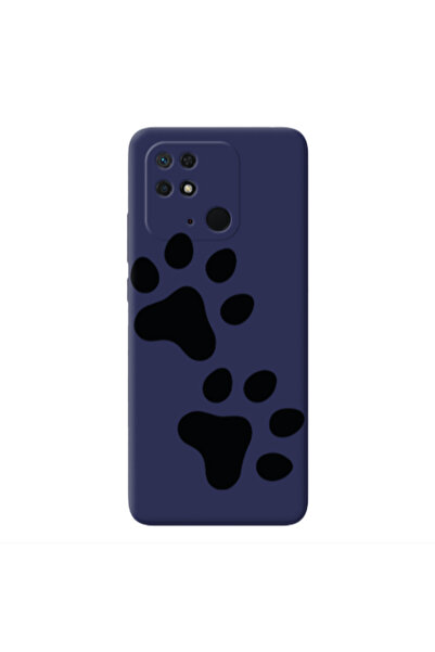Other Xiaomi Redmi 10C Paws Dark blue Colored Silicone TPU Θήκη