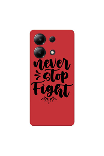 Other Xiaomi Redmi Note 13 4G Never stop fight Red Colored Silicone TPU Θήκη