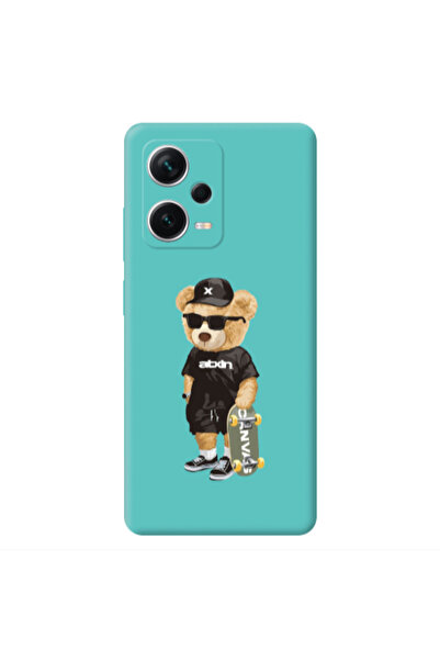 Other Xiaomi Poco X5 Bear with glasses Turquoise Colored Silicone TPU Θήκη