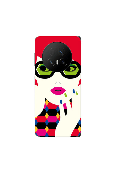Other Honor Magic V5 Red hair girl Transparent Silicone TPU Θήκη