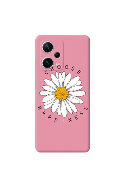 Other Xiaomi Poco X5 Chose Happines Pink Colored Silicone TPU Θήκη