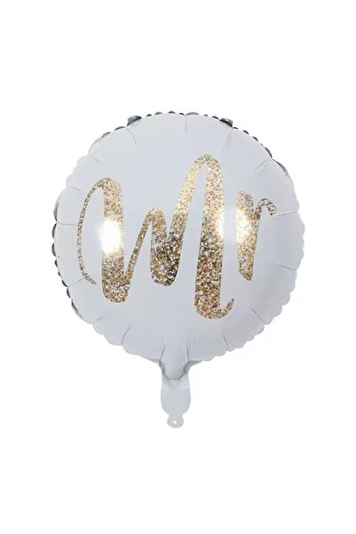 genaja Balon din Folie Metalizată, Figurină Cerc, Model MR, Tematică Nuntă, 4...