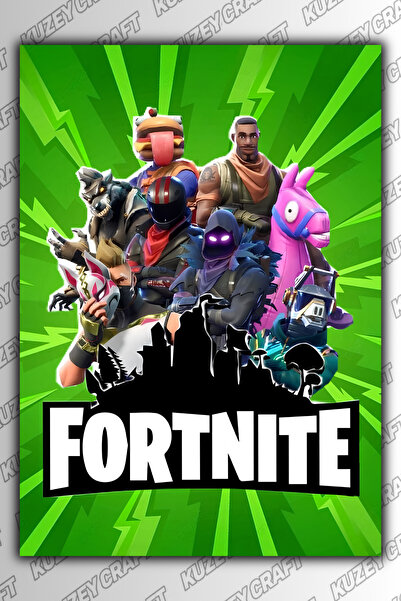 Kuzey Craft FORTNITE Metal Poster Duvar Tablosu Özel Tasarım Hediye Parlak HD...